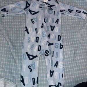 Adidas Light Blue Patterned Kids Footie